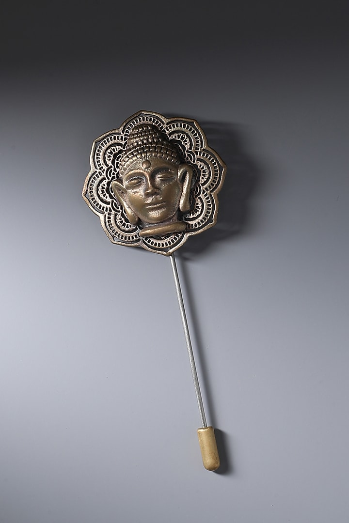 Antique Gold Buddha Lapel Pin by Cosa Nostraa at Pernia's Pop Up Shop
