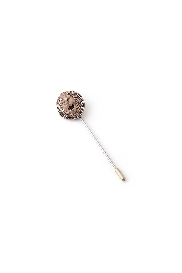 Antique Gold Uber Lion Lapel Pin by Cosa Nostraa at Pernia's Pop Up Shop