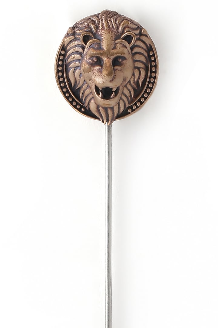 Antique Gold Uber Lion Lapel Pin by Cosa Nostraa at Pernia's Pop Up Shop