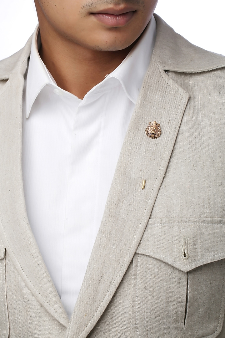 Antique Gold Roaring Lion Lapel Pin by Cosa Nostraa at Pernia's Pop Up Shop