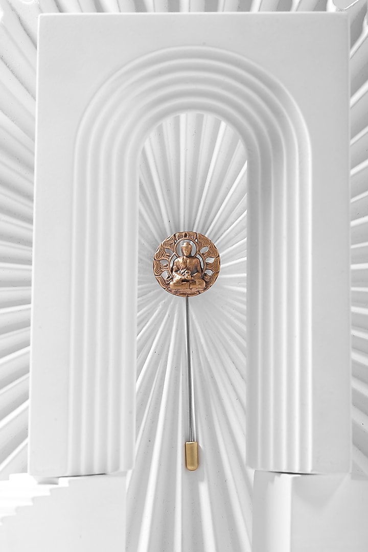 Antique Gold Enlightened Buddha Lapel Pin by Cosa Nostraa at Pernia's Pop Up Shop