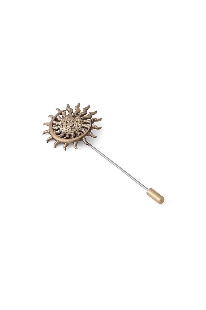 Antique Gold Sun & Moon Lapel Pin by Cosa Nostraa at Pernia's Pop Up Shop