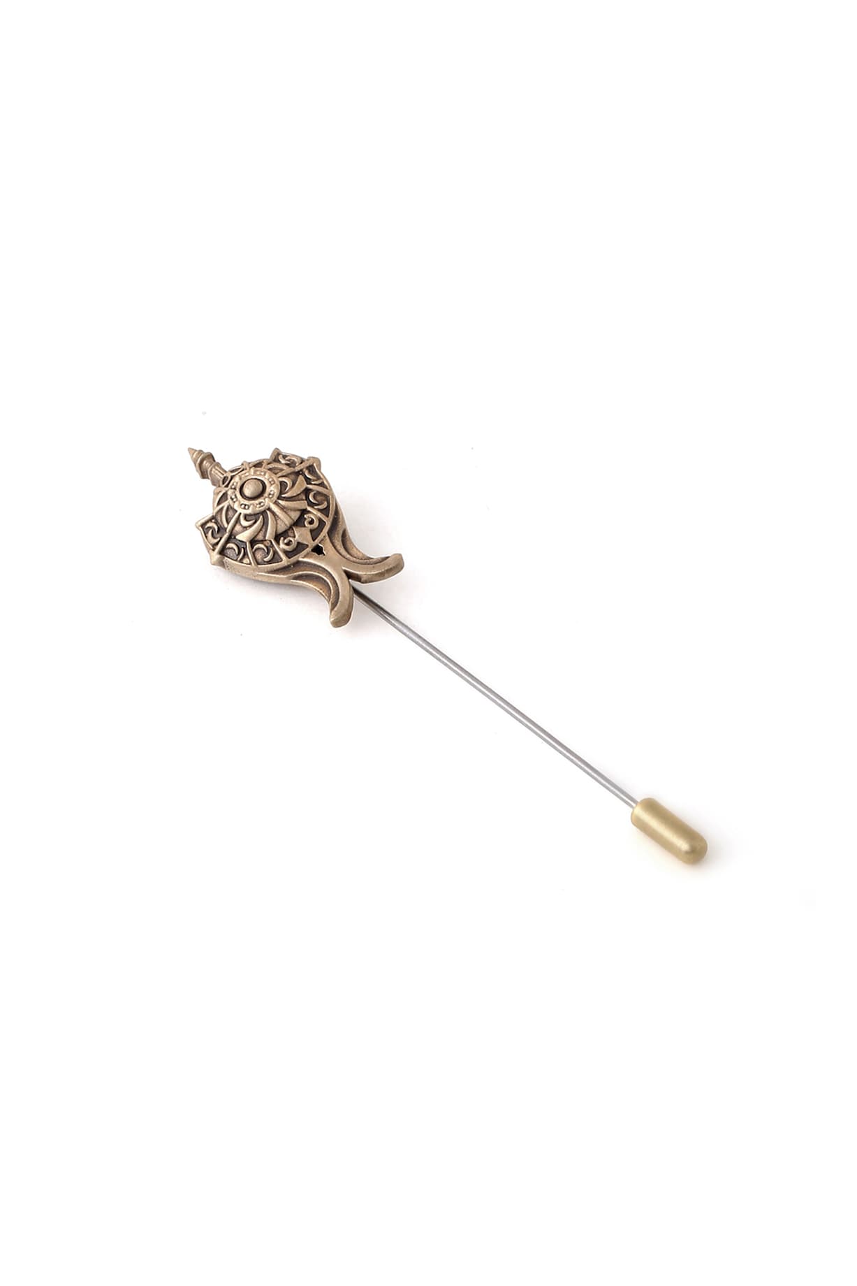 Antique Gold Medieval War Weapon Lapel Pin Design by Cosa Nostraa