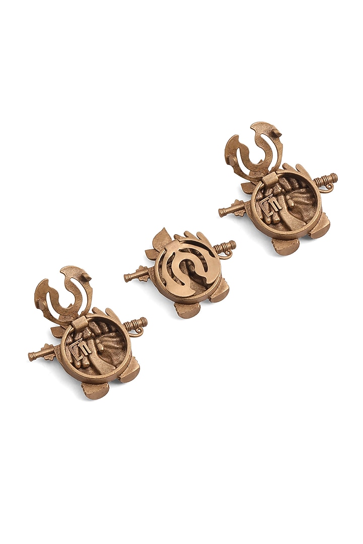 Antique Gold Brass Button Cover Combo Set by Cosa Nostraa at Pernia's Pop Up Shop