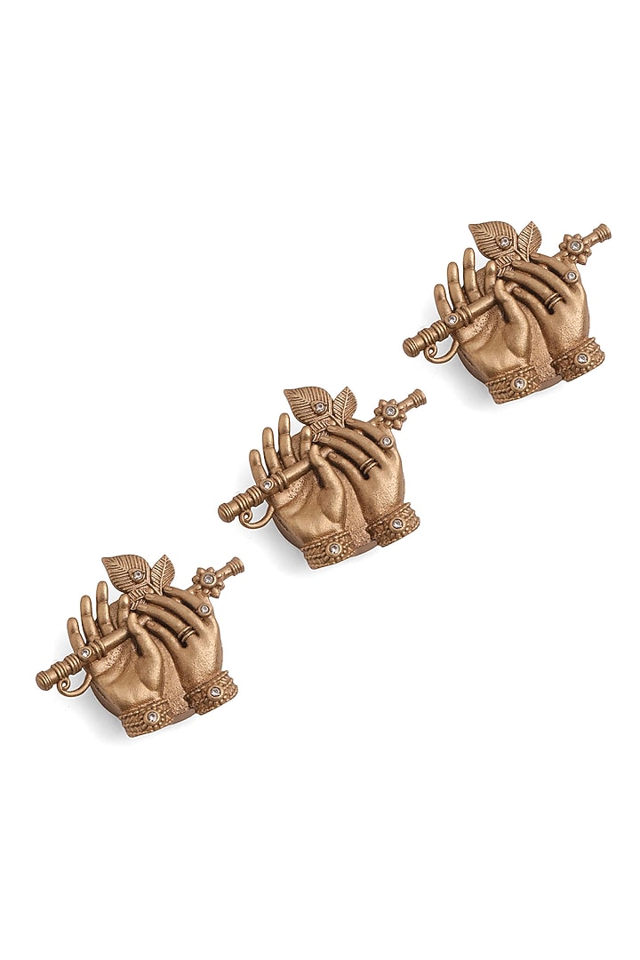 Antique Gold Brass Button Cover Combo Set by Cosa Nostraa at Pernia's Pop Up Shop
