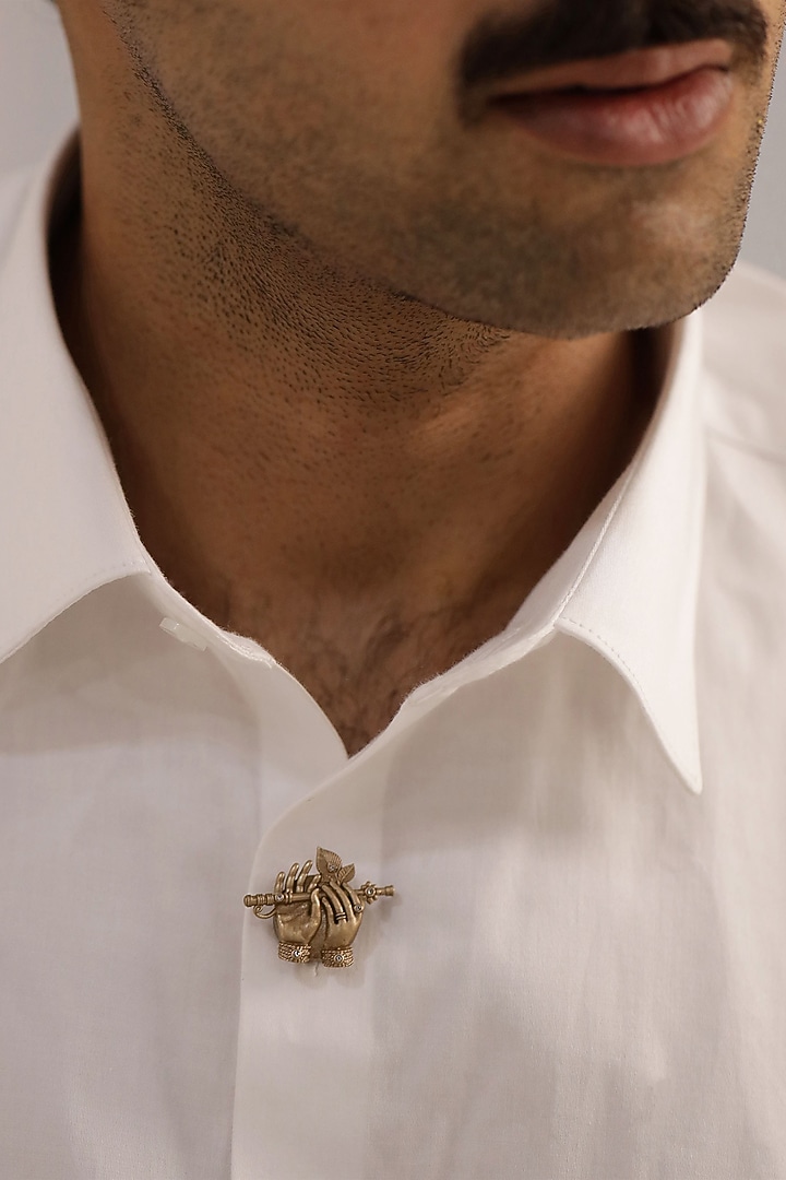 Antique Gold Brass Button Cover Combo Set by Cosa Nostraa at Pernia's Pop Up Shop