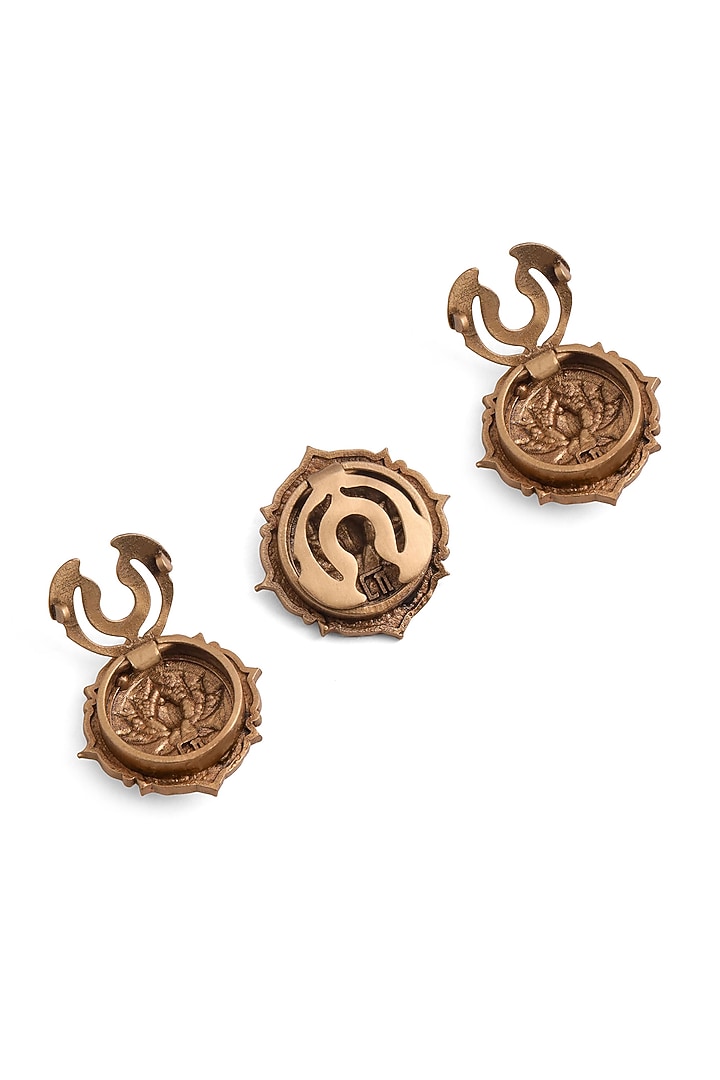 Antique Gold Brass Button Cover Combo Set by Cosa Nostraa at Pernia's Pop Up Shop