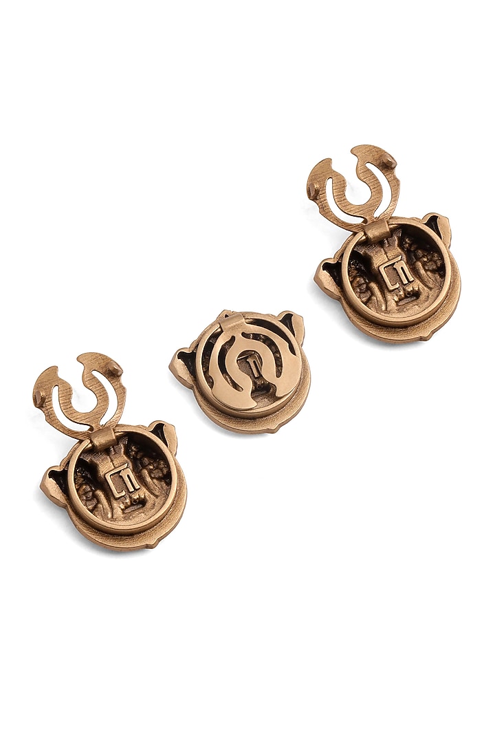 Antique Gold Brass Button Cover Combo Set by Cosa Nostraa at Pernia's Pop Up Shop