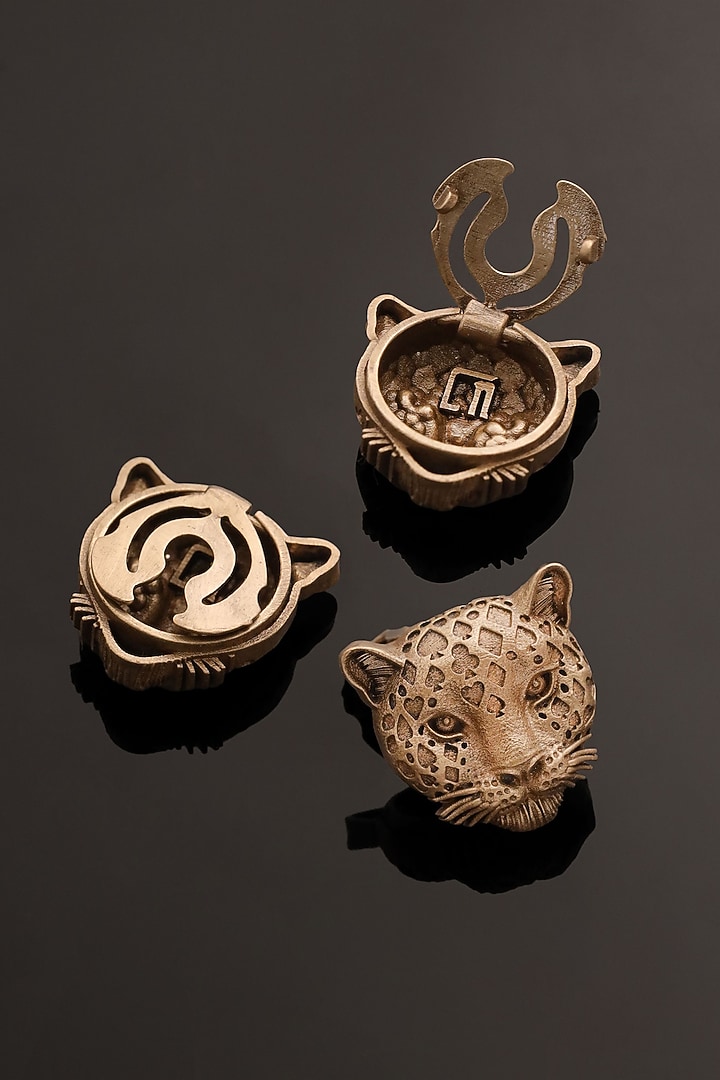 Antique Gold Brass Button Cover Combo Set by Cosa Nostraa at Pernia's Pop Up Shop
