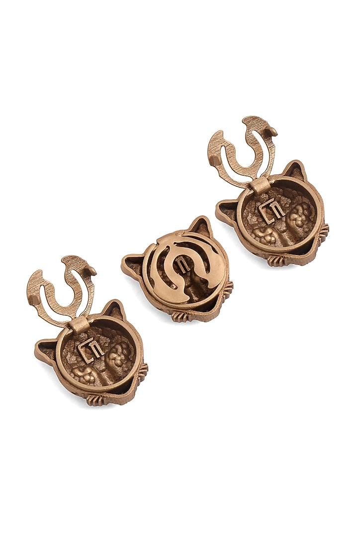 Antique Gold Brass Button Cover Combo Set by Cosa Nostraa at Pernia's Pop Up Shop