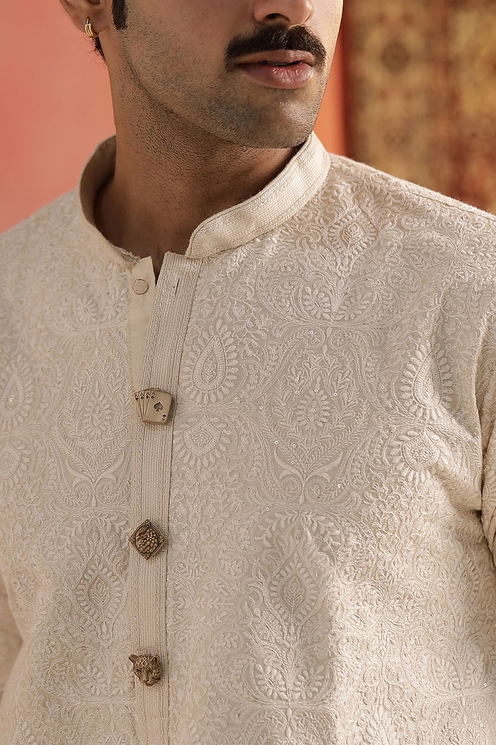 Antique Gold Brass Button Cover Combo Set by Cosa Nostraa at Pernia's Pop Up Shop