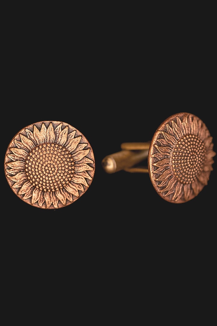 Dual Tone Finish Brooch With Cufflinks by Cosa Nostraa at Pernia's Pop Up Shop