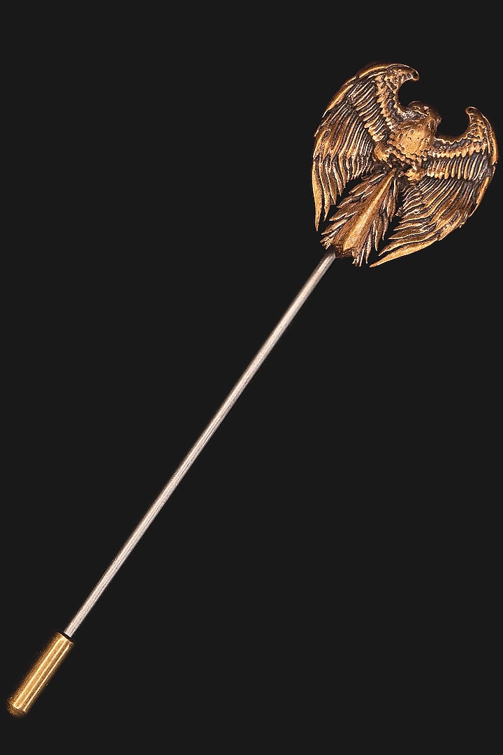 Dual Tone Finish Brooch With Lapel Pin by Cosa Nostraa at Pernia's Pop Up Shop