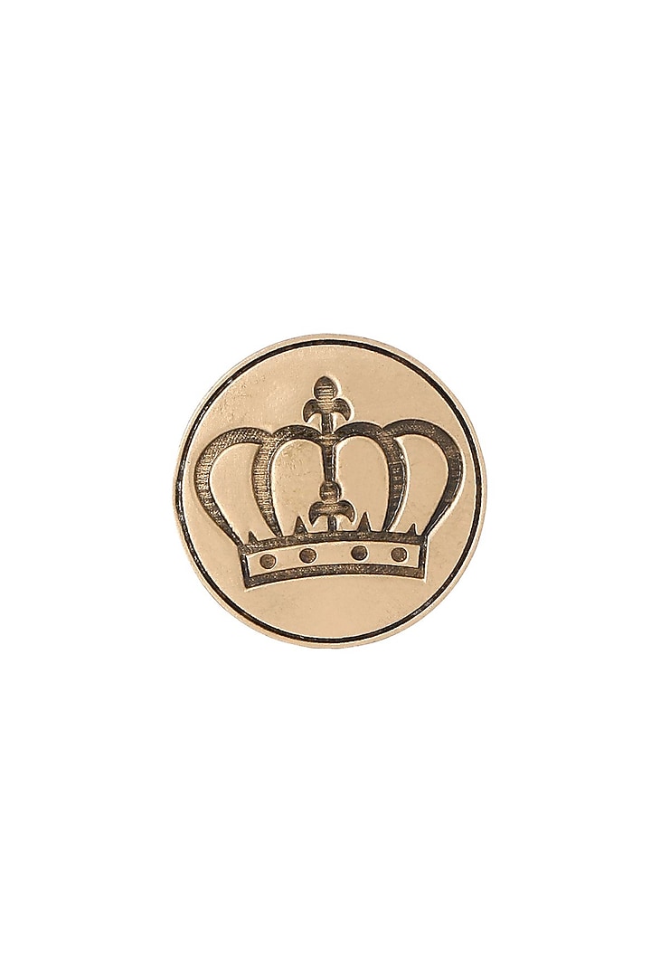Antique Gold Elite Crown Buttons (Set of 5) by Cosa Nostraa at Pernia's Pop Up Shop