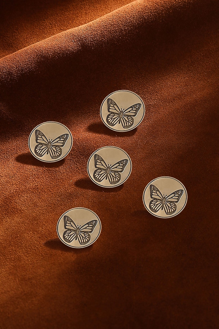Antique Gold Dainty Butterfly Buttons (Set of 5) by Cosa Nostraa at Pernia's Pop Up Shop