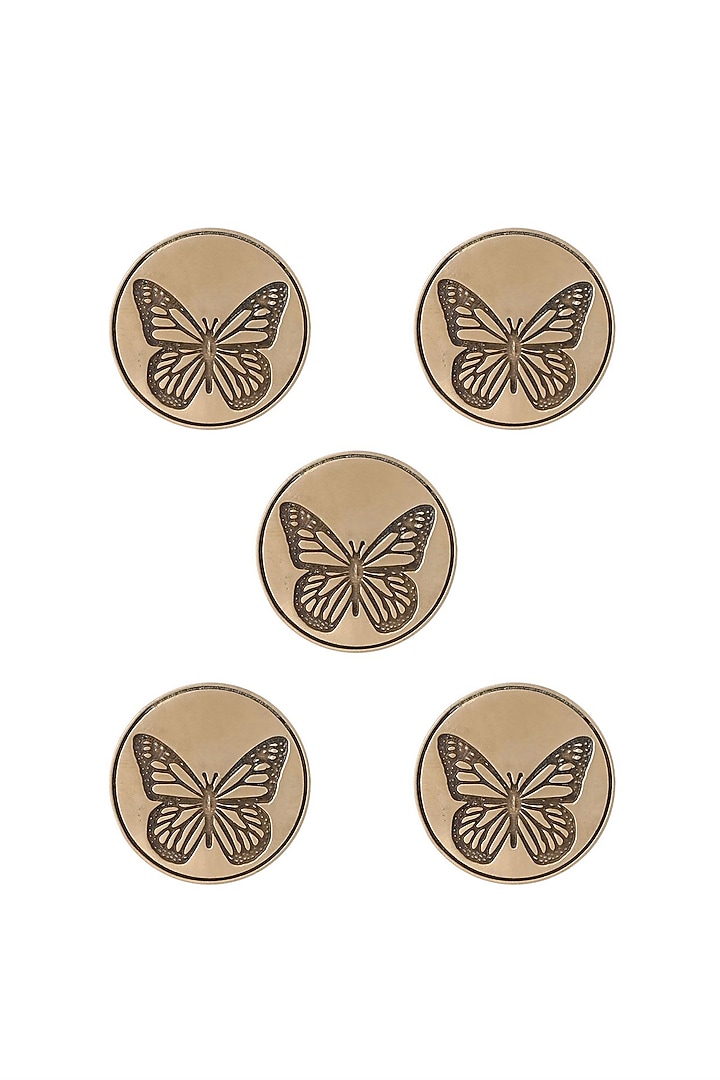 Antique Gold Dainty Butterfly Buttons (Set of 5) by Cosa Nostraa at Pernia's Pop Up Shop