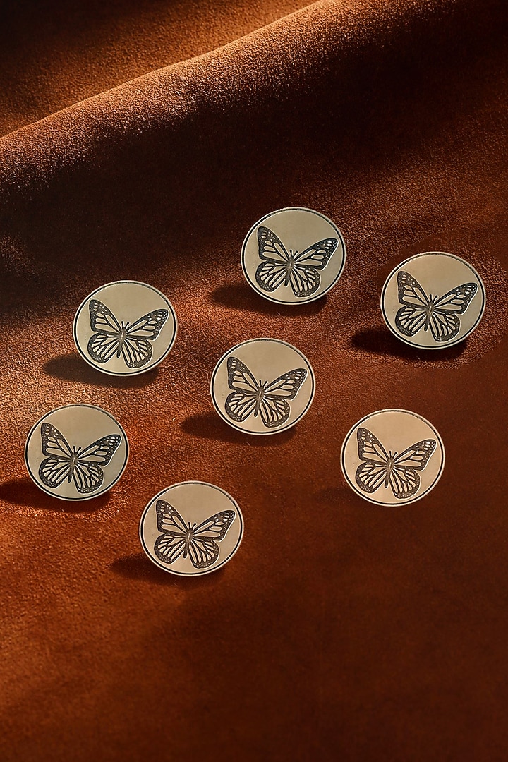 Antique Gold Dainty Butterfly Buttons (Set of 7) by Cosa Nostraa at Pernia's Pop Up Shop