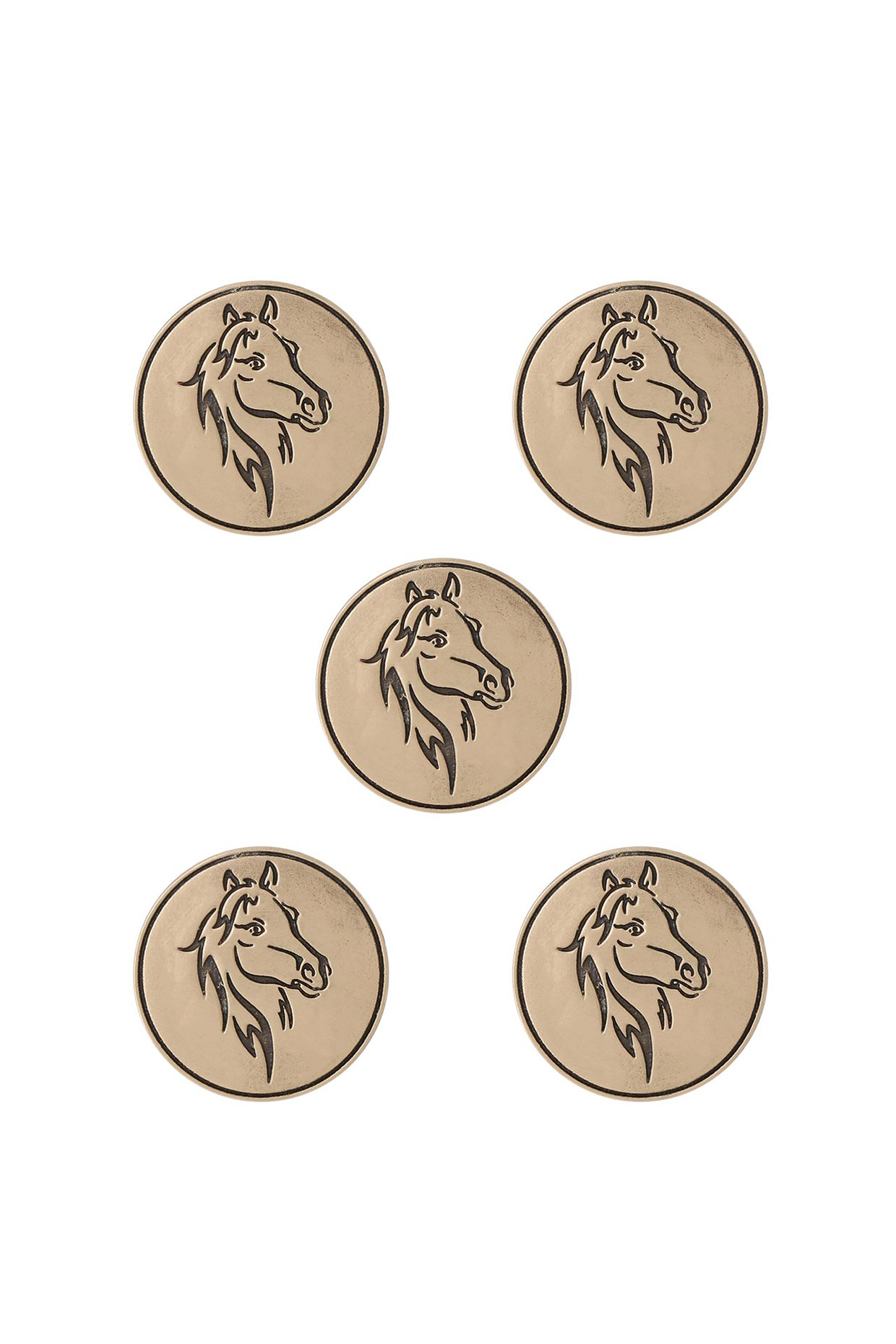 Antique Gold King Knight Buttons (Set of 5) by Cosa Nostraa at Pernia's Pop Up Shop