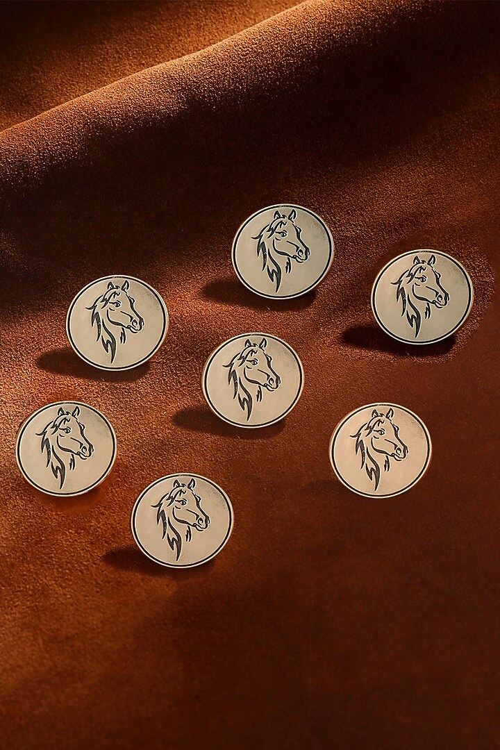 Antique Gold King Knight Buttons (Set of 7) by Cosa Nostraa at Pernia's Pop Up Shop