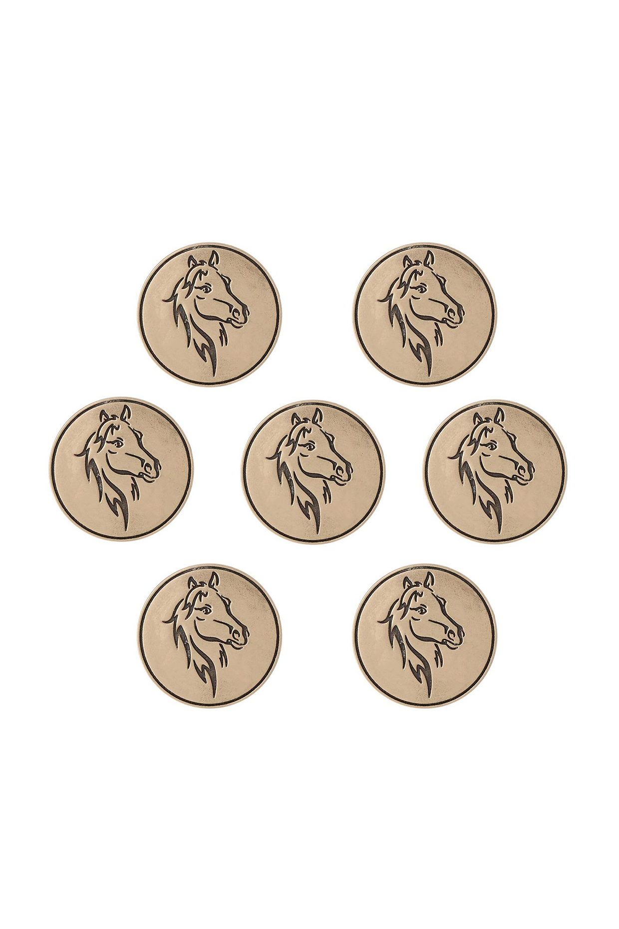 Antique Gold King Knight Buttons (Set of 7) by Cosa Nostraa at Pernia's Pop Up Shop