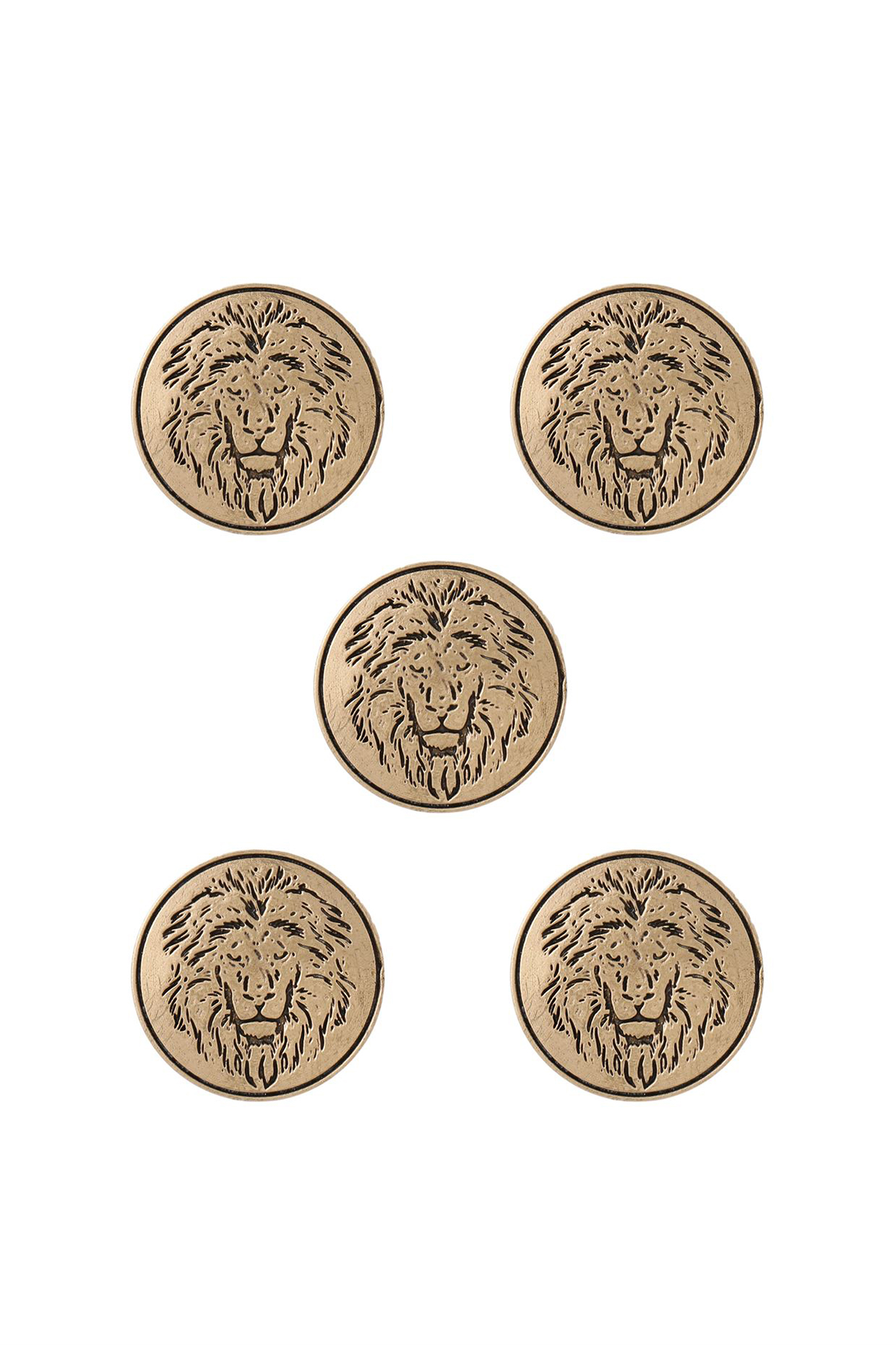 Antique Gold Power Ruler Buttons (Set of 5) by Cosa Nostraa at Pernia's Pop Up Shop