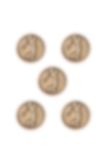 Antique Gold Golfer Buttons (Set of 5) by Cosa Nostraa at Pernia's Pop Up Shop