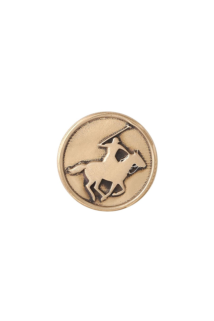 Antique Gold Warrior Buttons (Set of 5) by Cosa Nostraa at Pernia's Pop Up Shop