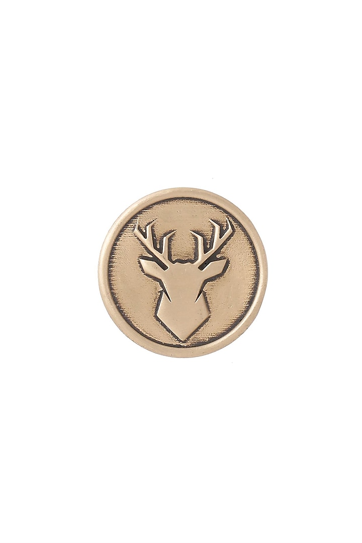 Antique Gold Imperial Stag Buttons (Set of 7) by Cosa Nostraa at Pernia's Pop Up Shop