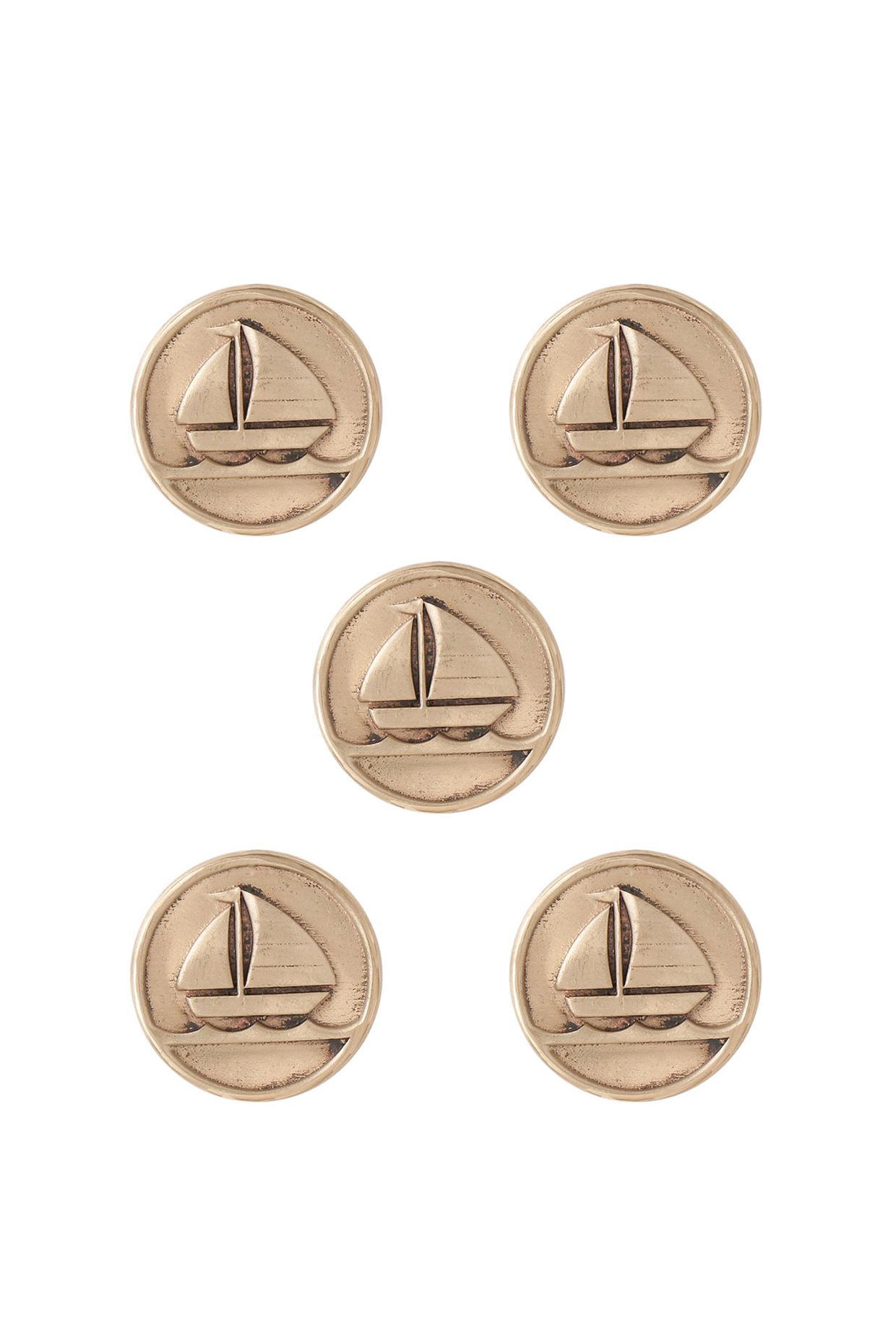 Antique Gold Sail Boat Buttons (Set of 5) by Cosa Nostraa at Pernia's Pop Up Shop
