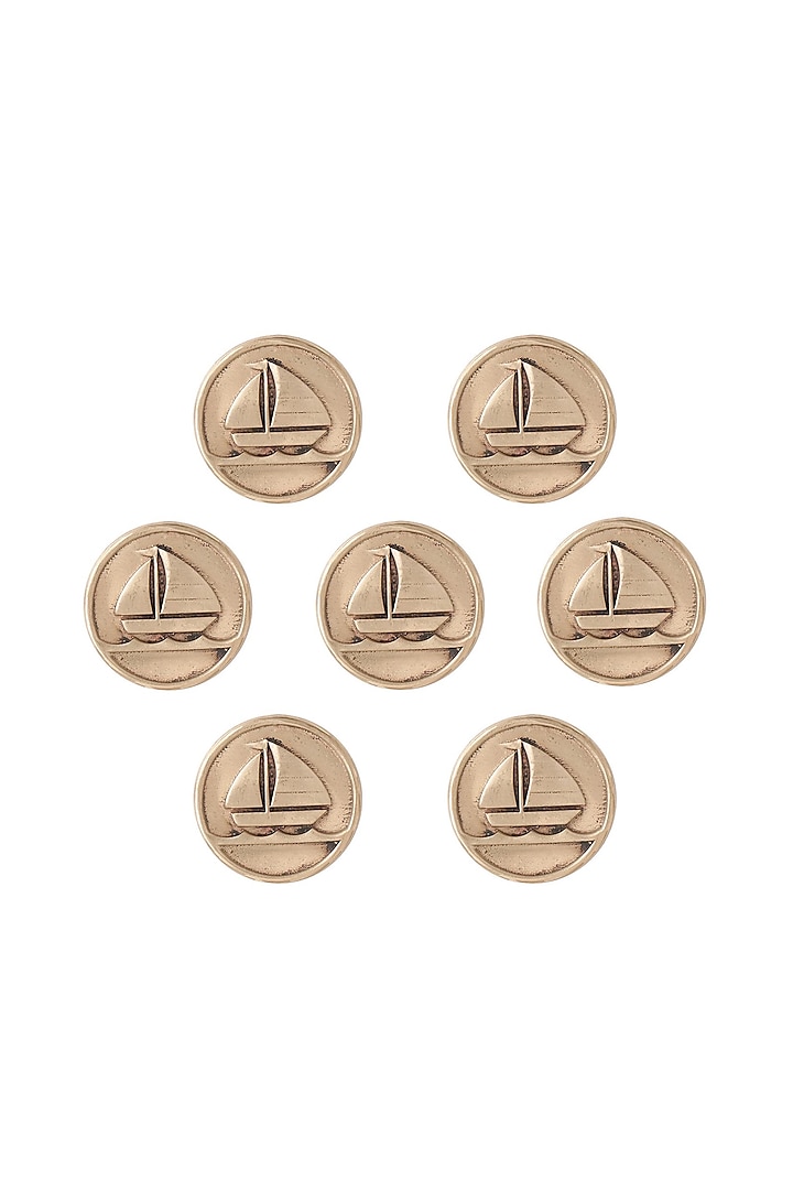 Antique Gold Sail Boat Buttons (Set of 7) by Cosa Nostraa at Pernia's Pop Up Shop