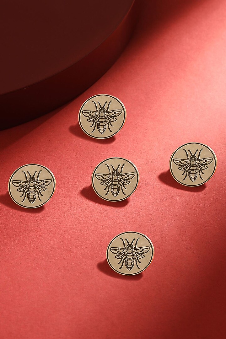 Antique Gold Flying Wonder Buttons (Set of 5) by Cosa Nostraa at Pernia's Pop Up Shop