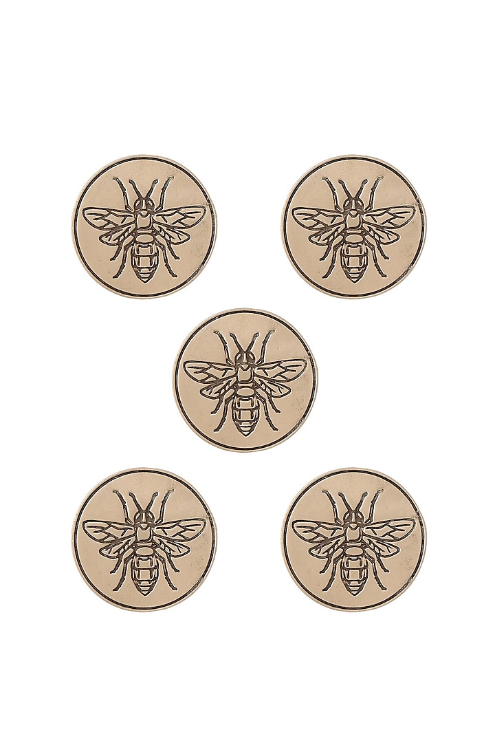 Antique Gold Flying Wonder Buttons (Set of 5) by Cosa Nostraa at Pernia's Pop Up Shop