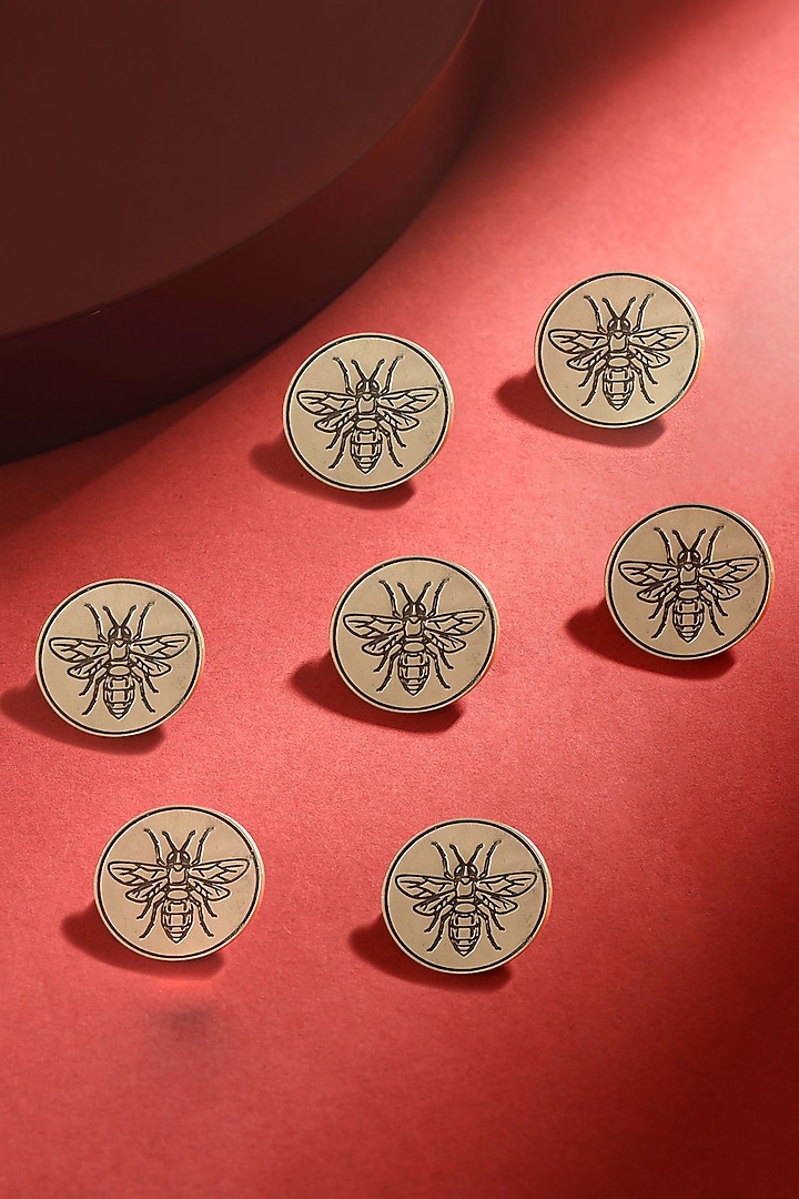 Antique Gold Flying Wonder Buttons (Set of 7) by Cosa Nostraa at Pernia's Pop Up Shop
