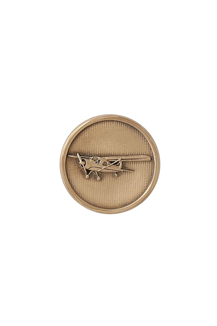 Antique Gold Vintage Plane Buttons (Set of 5) by Cosa Nostraa at Pernia's Pop Up Shop