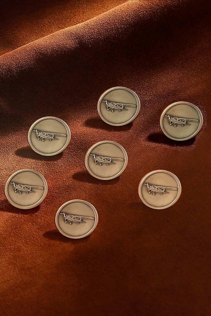 Antique Gold Vintage Plane Buttons (Set of 7) by Cosa Nostraa at Pernia's Pop Up Shop
