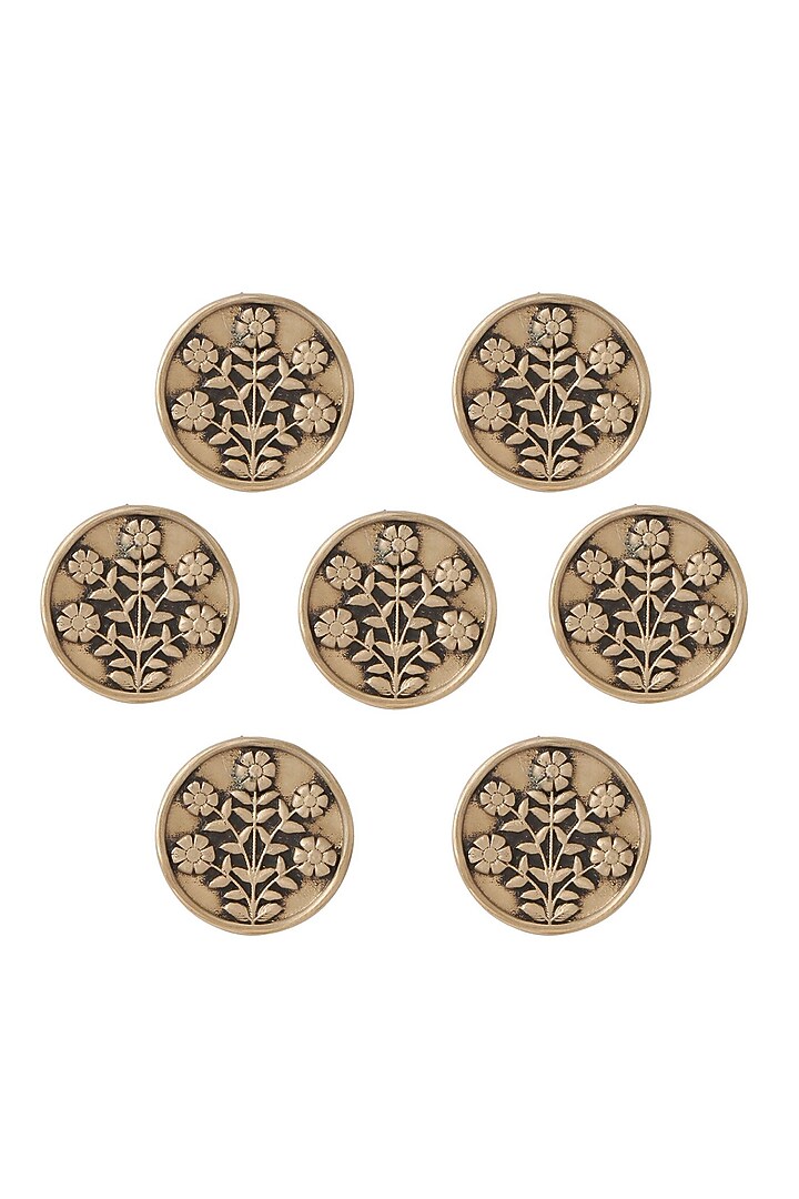 Antique Gold Eternal Garden Buttons (Set of 7) by Cosa Nostraa at Pernia's Pop Up Shop