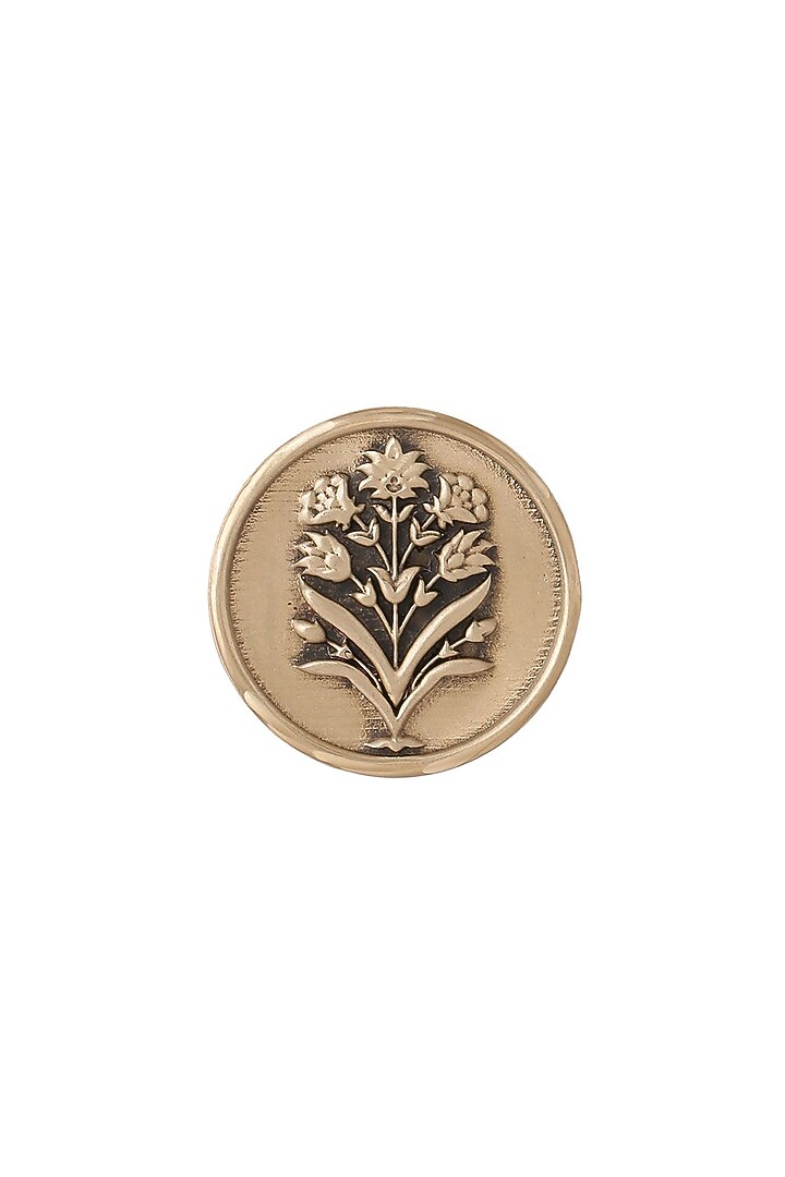 Antique Gold Floral Wonder Buttons (Set of 5) by Cosa Nostraa at Pernia's Pop Up Shop