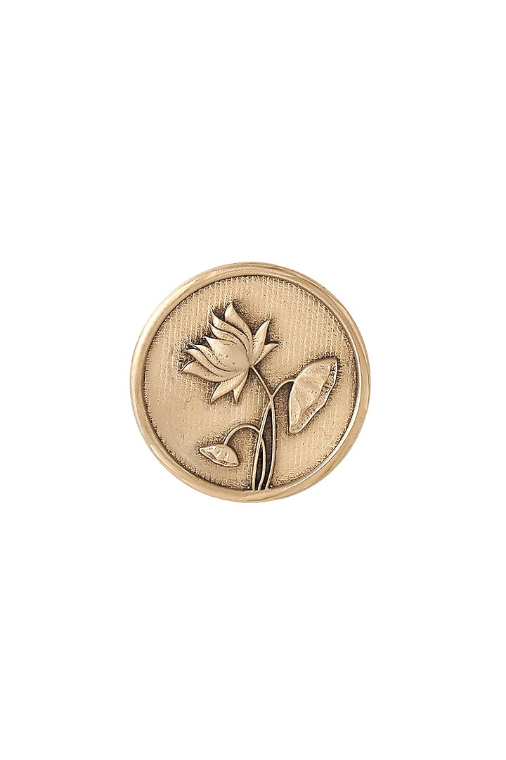 Antique Gold Lotus Magic Buttons (Set of 7) by Cosa Nostraa at Pernia's Pop Up Shop