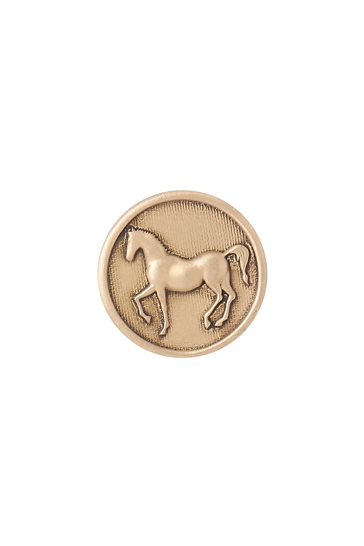 Antique Gold Stallion Shimmer Buttons (Set of 5) by Cosa Nostraa at Pernia's Pop Up Shop