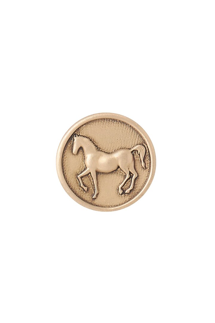 Antique Gold Stallion Shimmer Buttons (Set of 7) by Cosa Nostraa at Pernia's Pop Up Shop