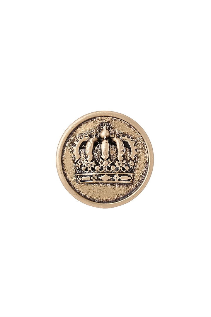 Antique Gold Emperor Crown Buttons (Set of 5) by Cosa Nostraa at Pernia's Pop Up Shop