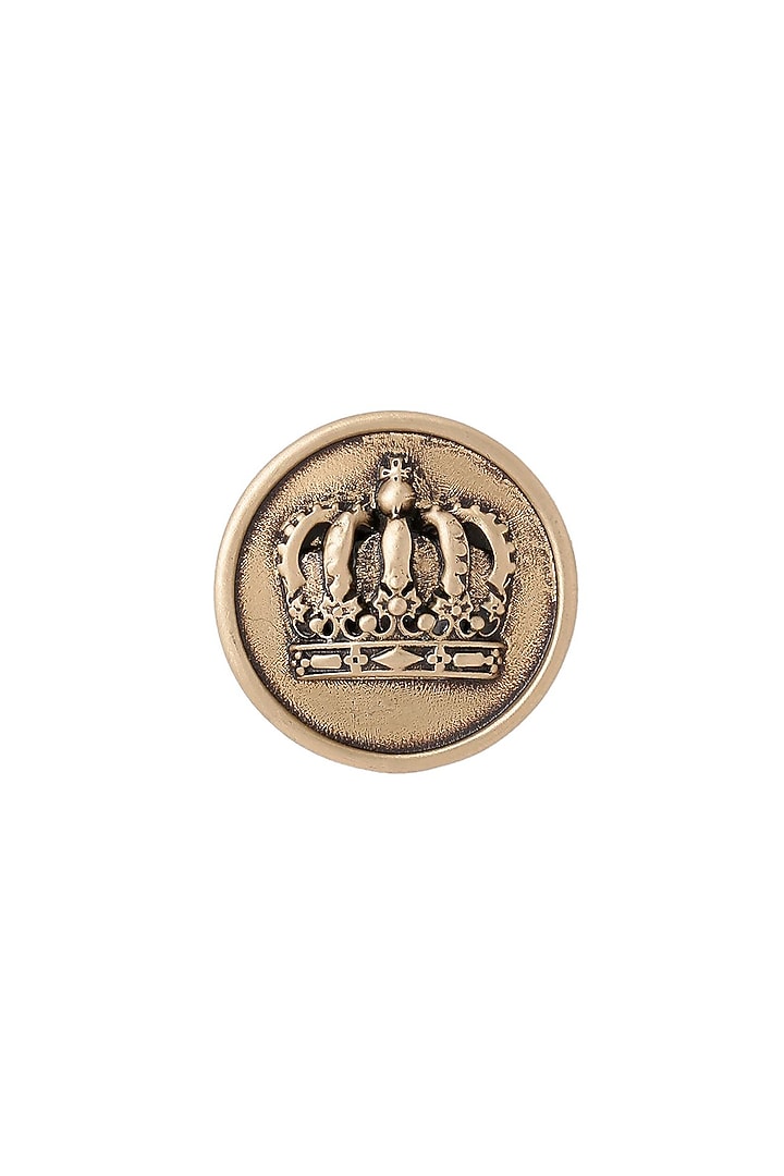 Antique Gold Emperor Crown Buttons (Set of 7) by Cosa Nostraa at Pernia's Pop Up Shop
