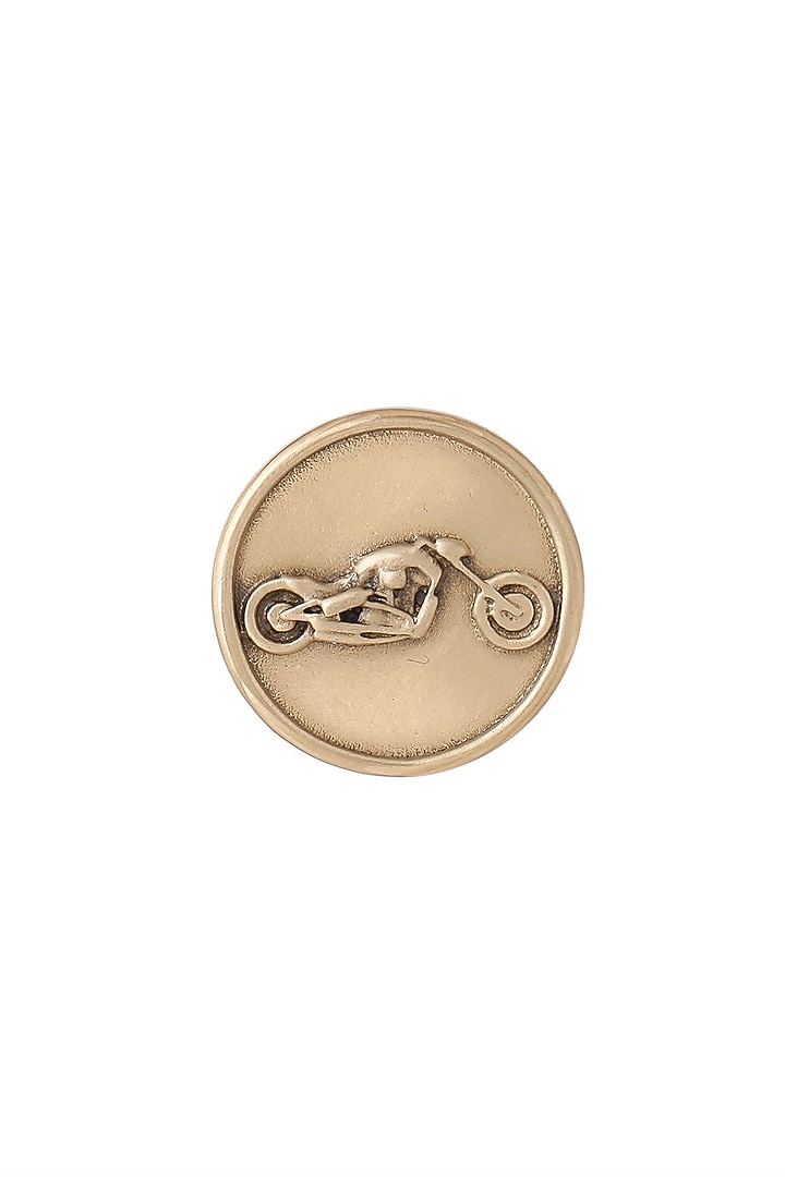 Antique Gold Bold Biker Buttons (Set of 7) by Cosa Nostraa at Pernia's Pop Up Shop
