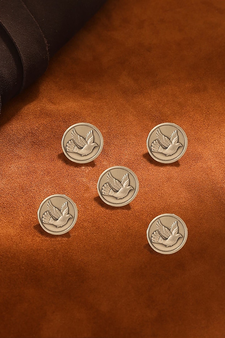 Antique Gold Flying Bird Buttons (Set of 5) by Cosa Nostraa at Pernia's Pop Up Shop