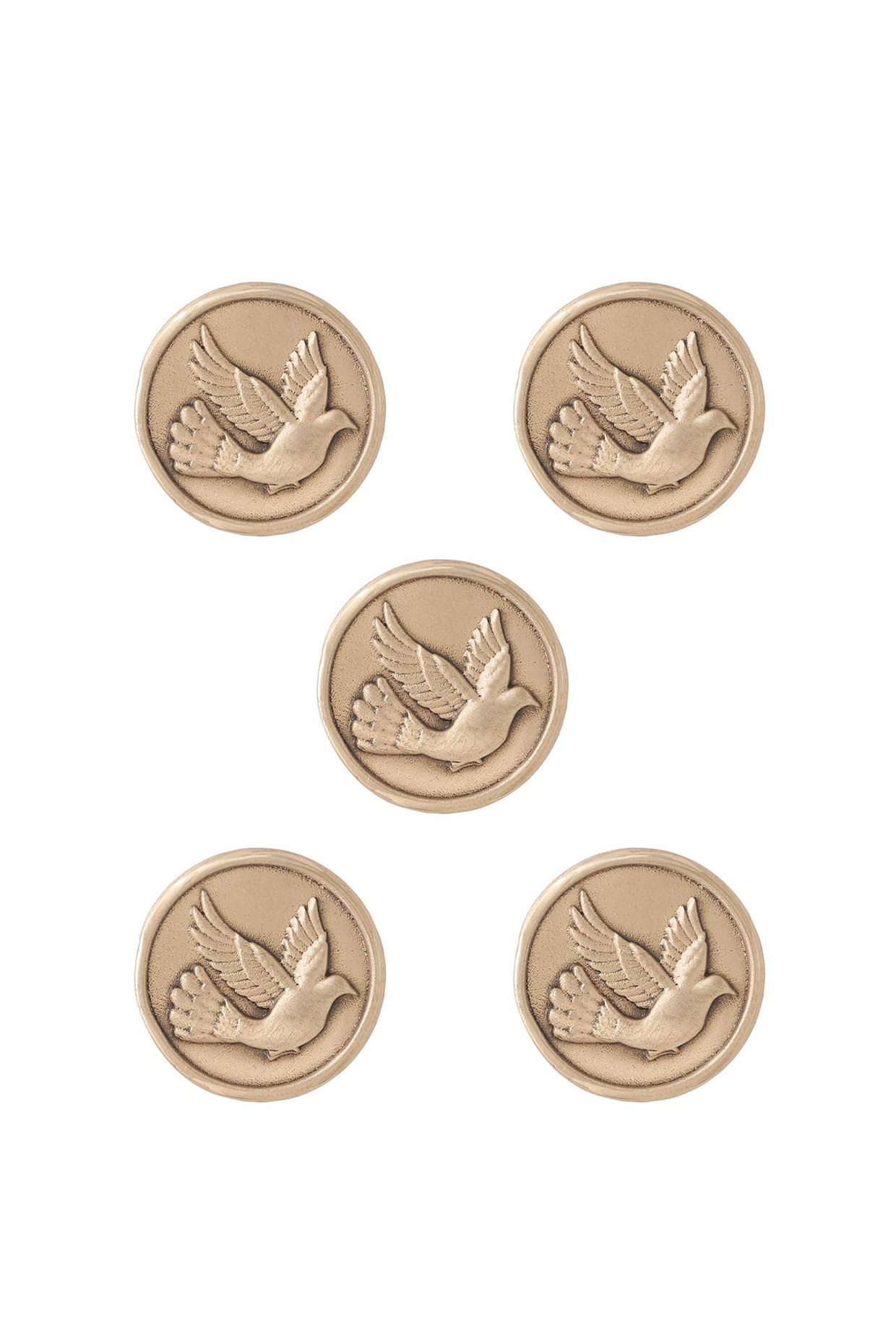 Antique Gold Flying Bird Buttons (Set of 5) by Cosa Nostraa at Pernia's Pop Up Shop