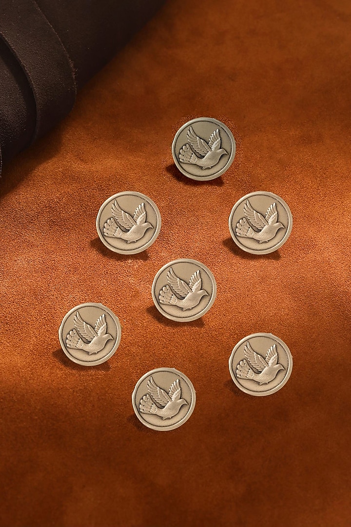Antique Gold Flying Bird Buttons (Set of 7) by Cosa Nostraa at Pernia's Pop Up Shop