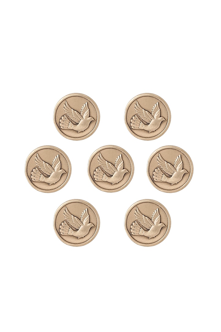 Antique Gold Flying Bird Buttons (Set of 7) by Cosa Nostraa at Pernia's Pop Up Shop