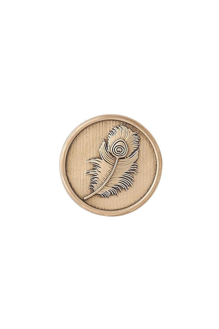 Antique Gold Peacock Grace Buttons (Set of 5) by Cosa Nostraa at Pernia's Pop Up Shop