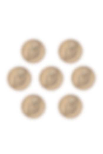 Antique Gold Peacock Grace Buttons (Set of 7) by Cosa Nostraa at Pernia's Pop Up Shop