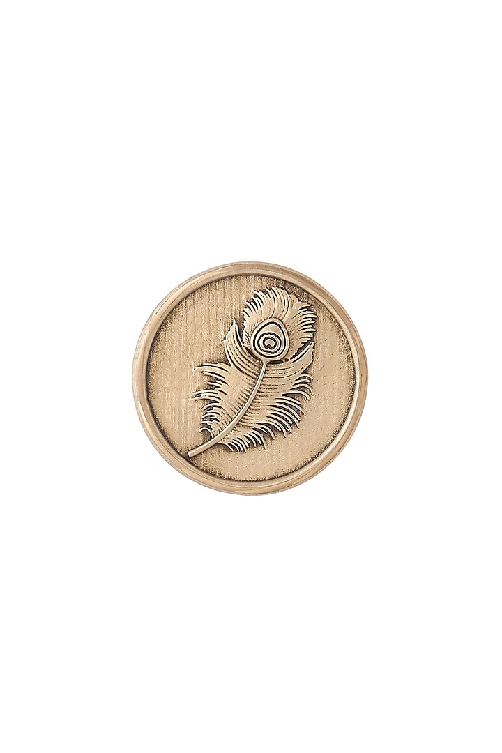 Antique Gold Peacock Grace Buttons (Set of 7) by Cosa Nostraa at Pernia's Pop Up Shop